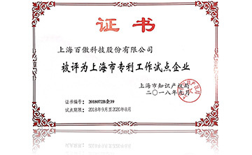 上海(hai)市專利工作試點企業